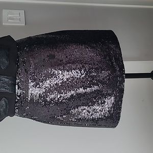 Armani Exchange Black Sequin Mini Skirt